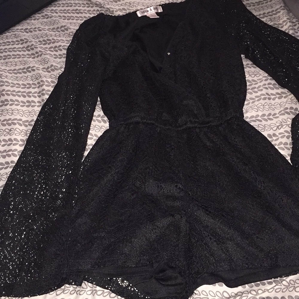 Black Lace Lottie and Holly Romper